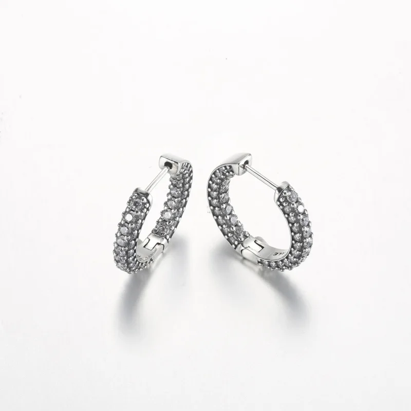 (zdjęcie do) Pandora Timeless Pavé Kolczyki z pojedynczym rządem - 292624C01 - Wyświetl 4