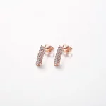 Pandora Timeless Pavé Kolczyki z Prętami na Jednym Rzędzie - 262626C01