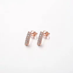 Pandora Timeless Pavé Kolczyki z Prętami na Jednym Rzędzie - 262626C01