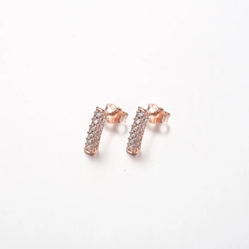 (zdjęcie do) Pandora Timeless Pavé Kolczyki z Prętami na Jednym Rzędzie - 262626C01 - Wyświetl 2