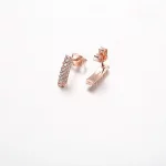 Pandora Timeless Pavé Kolczyki z Prętami na Jednym Rzędzie - 262626C01