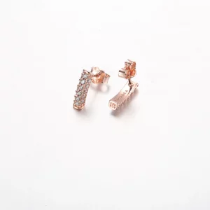 Pandora Timeless Pavé Kolczyki z Prętami na Jednym Rzędzie - 262626C01