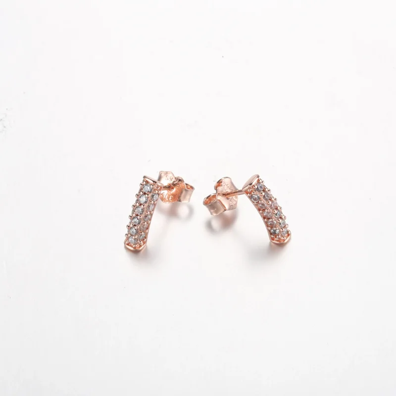(zdjęcie do) Pandora Timeless Pavé Kolczyki z Prętami na Jednym Rzędzie - 262626C01 - Wyświetl 5