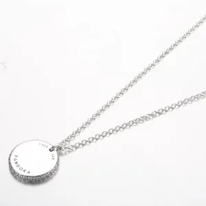 Pandora Timeless Pavé Okrągły Wisiorek na Sznurku - 392632C01-45