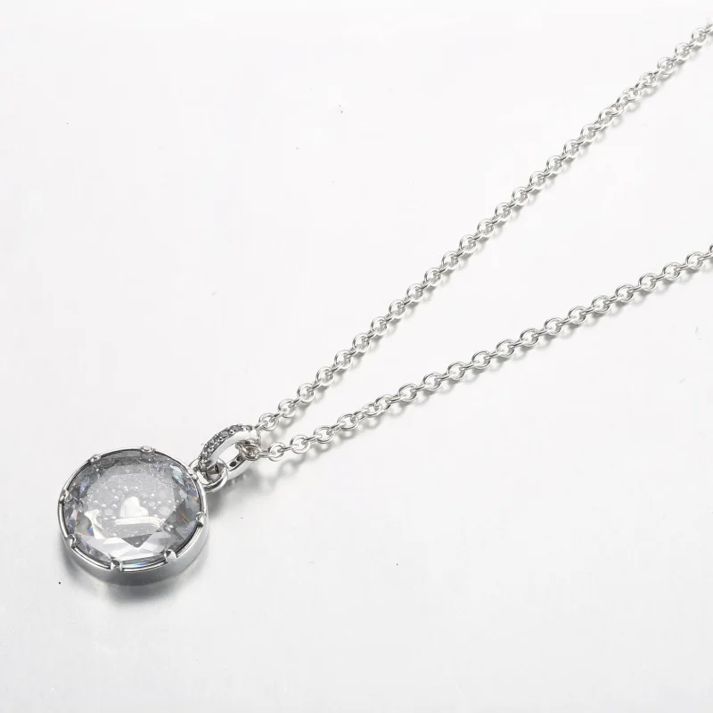 (zdjęcie do) Pandora Uwielbiam Cię srebrny naszyjnik z zawieszką - 392599C01 - Wyświetl 2