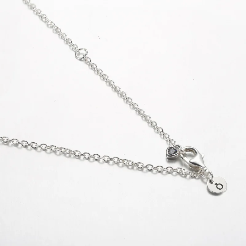 (zdjęcie do) Pandora Uwielbiam Cię srebrny naszyjnik z zawieszką - 392599C01 - Wyświetl 4