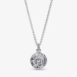 Pandora Uwielbiam Cię srebrny naszyjnik z zawieszką - 392599C01