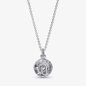 Pandora Uwielbiam Cię srebrny naszyjnik z zawieszką - 392599C01