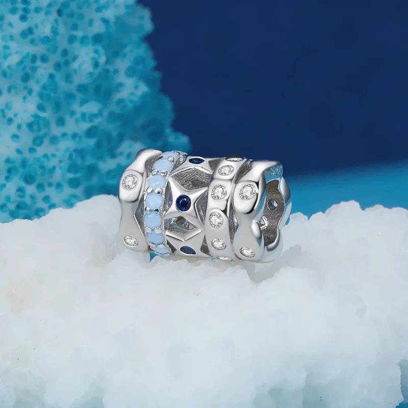 (zdjęcie do) Charm Pandora w stylu niebieskiej gwiazdy - BSC919 - Wyświetl 2