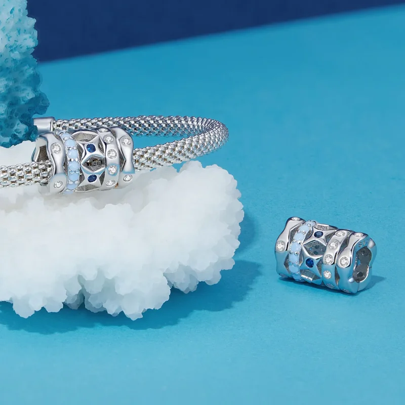 (zdjęcie do) Charm Pandora w stylu niebieskiej gwiazdy - BSC919 - Wyświetl 4