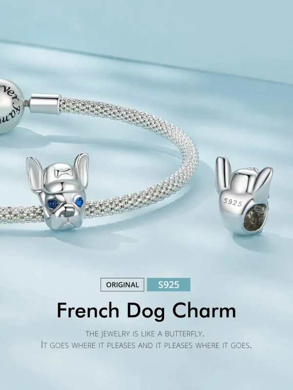 (zdjęcie do) Charm w stylu Pandora z francuskim buldogiem - SCC2588 - Wyświetl 2