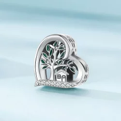 Charm w stylu Pandora z motywem drzewa genealogicznego - SCC2624