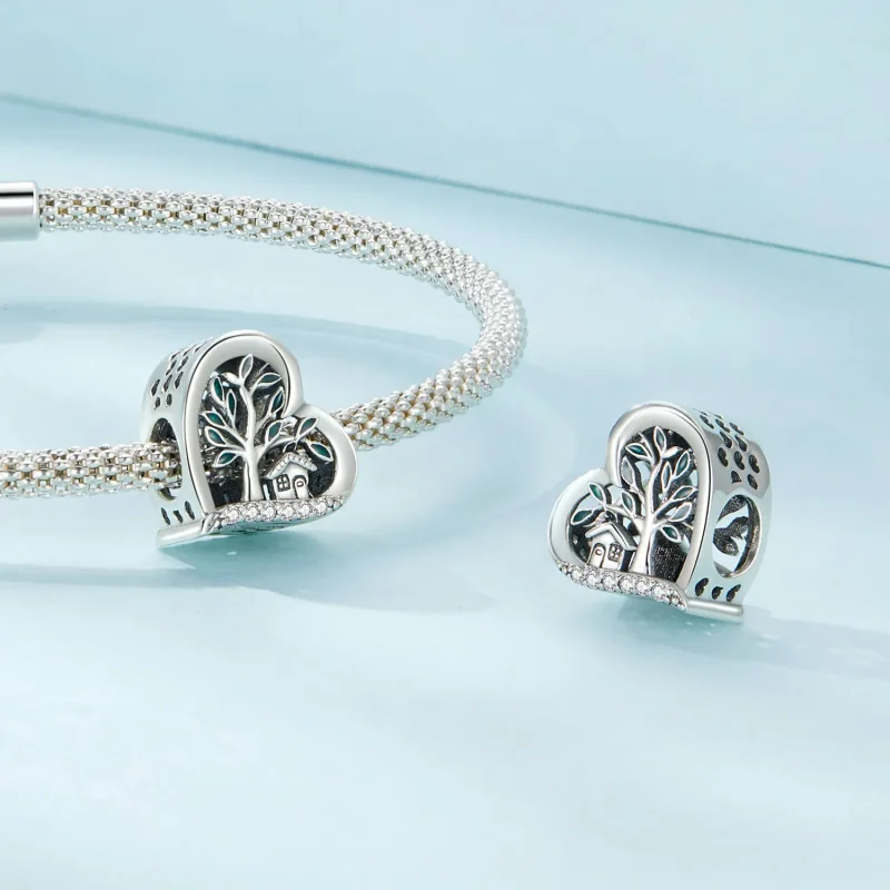 (zdjęcie do) Charm w stylu Pandora z motywem drzewa genealogicznego - SCC2624 - Wyświetl 4