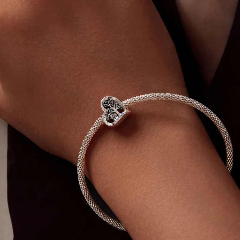 (zdjęcie do) Charm w stylu Pandora z motywem drzewa genealogicznego - SCC2624 - Wyświetl 7