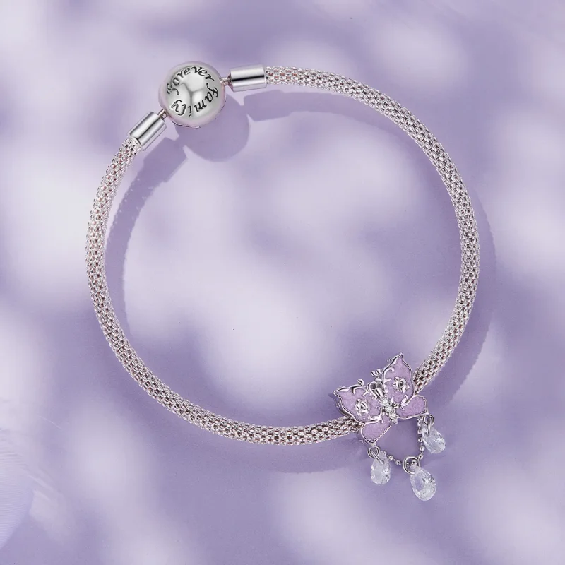 (zdjęcie do) Charm w stylu Pandora z motywem motyla - SCC2543 - Wyświetl 3