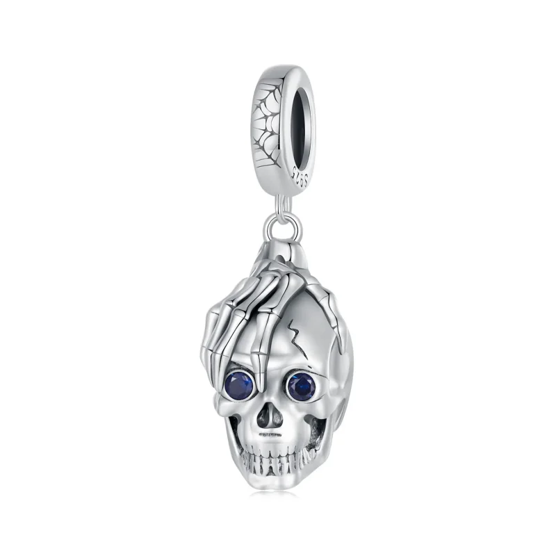 (zdjęcie do) Halloweenowa zawieszka z czaszką w stylu Pandora - SCC2606