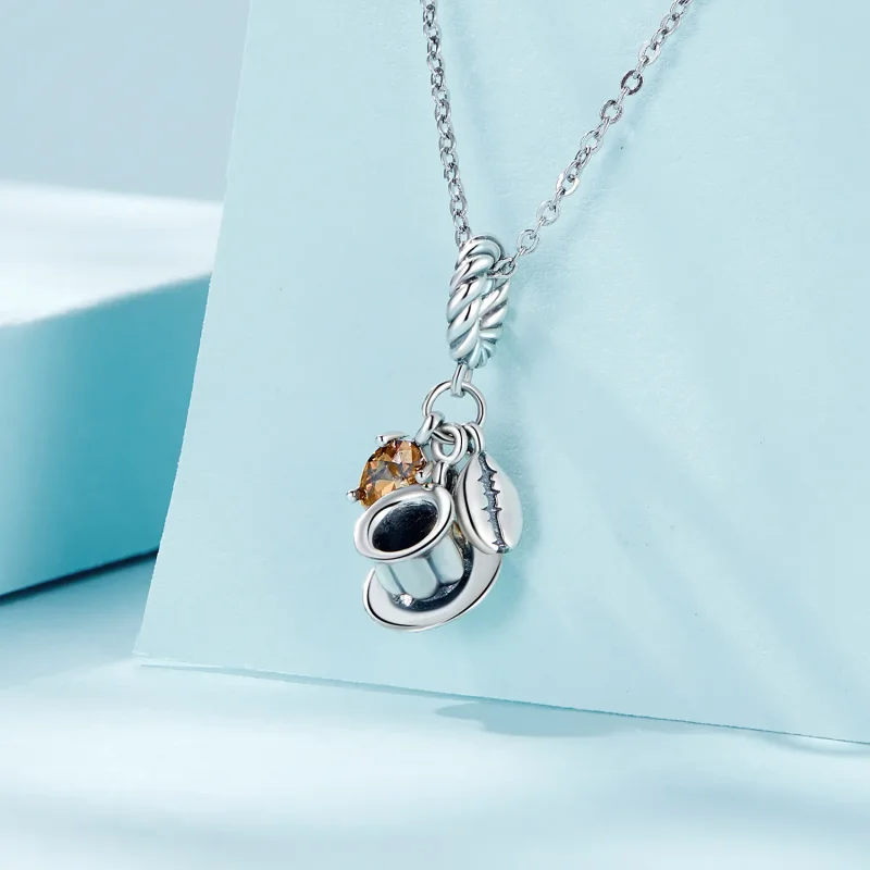 (zdjęcie do) Kawowa zawieszka Pandora Style – SCC2467 - Wyświetl 2