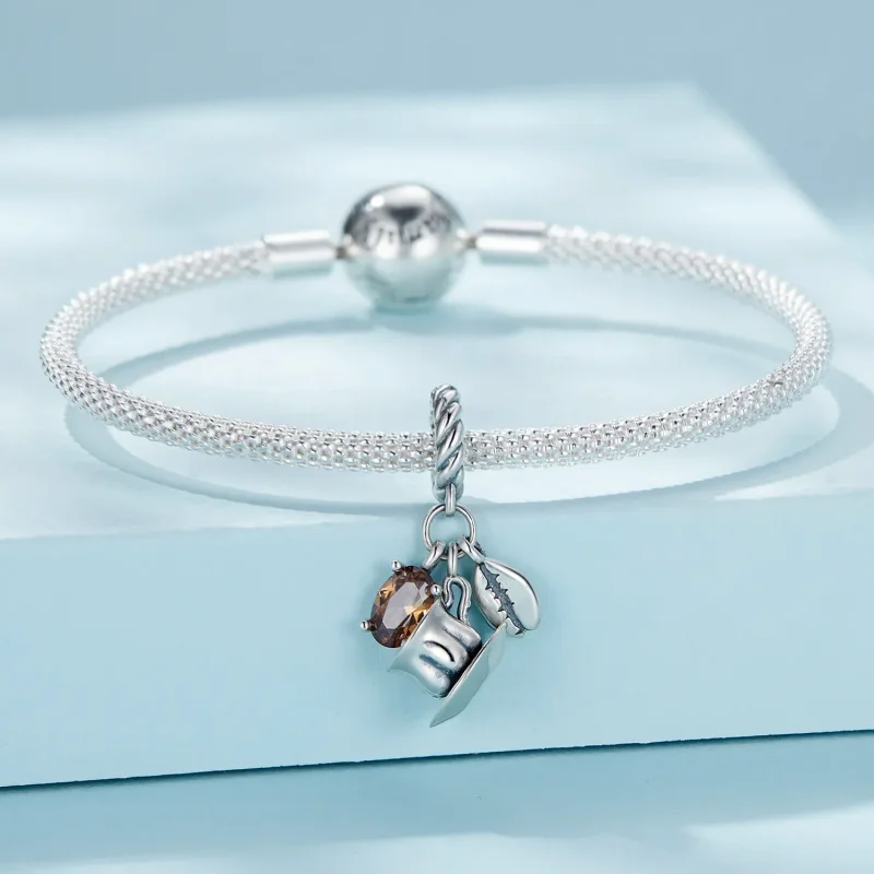 (zdjęcie do) Kawowa zawieszka Pandora Style – SCC2467 - Wyświetl 3