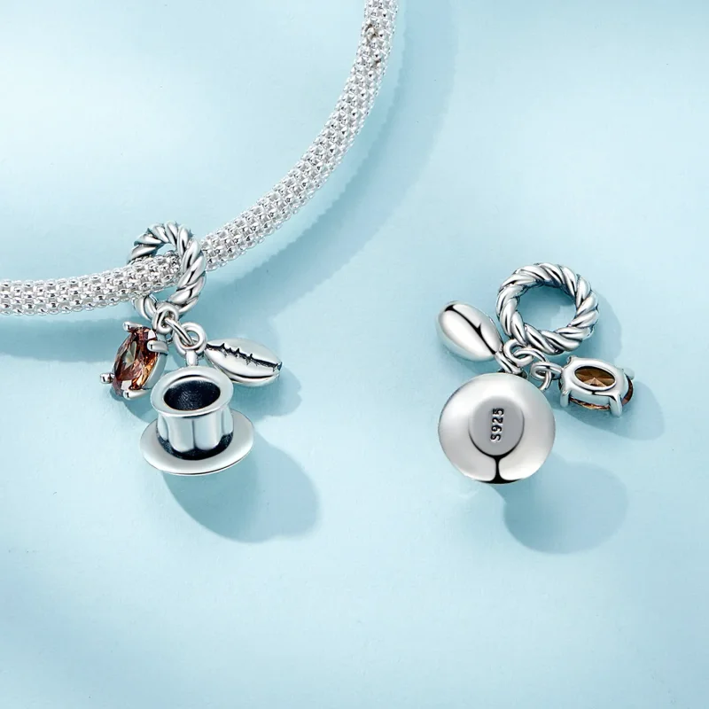 (zdjęcie do) Kawowa zawieszka Pandora Style – SCC2467 - Wyświetl 4