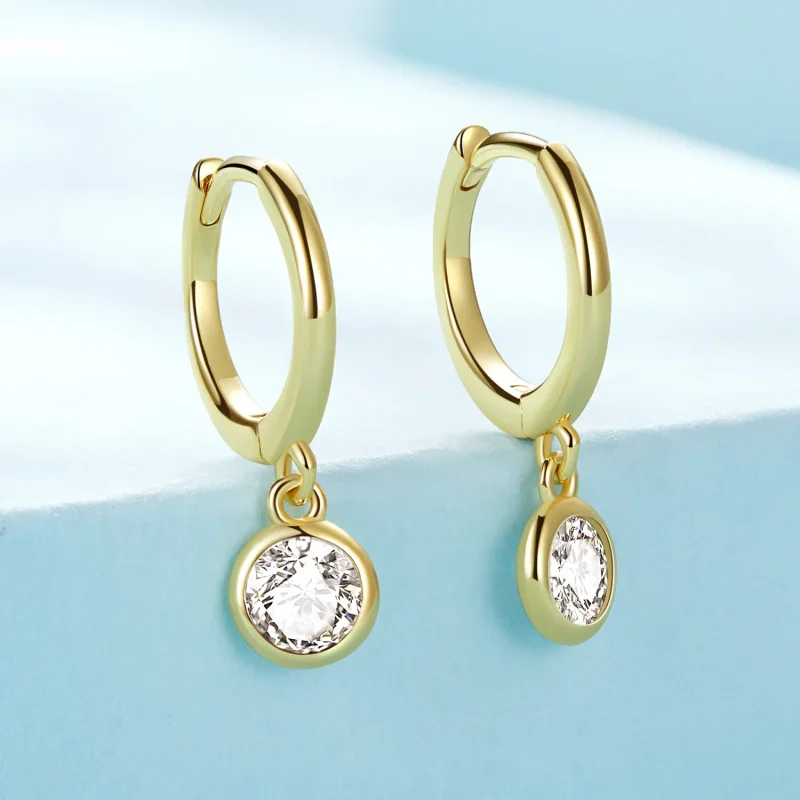 (zdjęcie do) Kolczyki Pandora Style Circle Zirconia Hoop - SCE830-B - Wyświetl 2