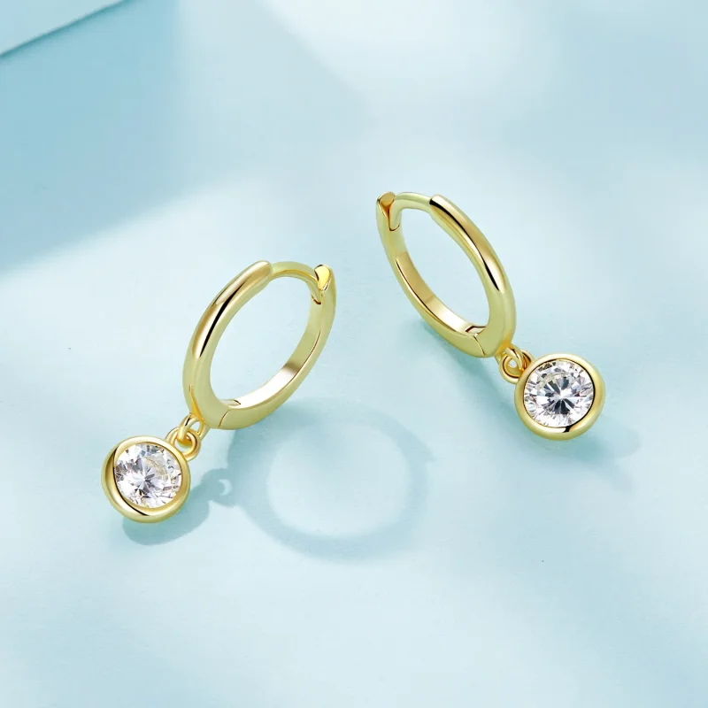(zdjęcie do) Kolczyki Pandora Style Circle Zirconia Hoop - SCE830-B - Wyświetl 3
