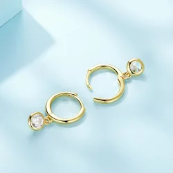 Kolczyki Pandora Style Circle Zirconia Hoop - SCE830-B