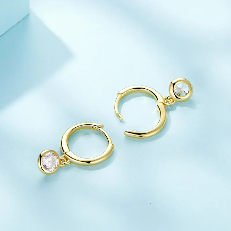 (zdjęcie do) Kolczyki Pandora Style Circle Zirconia Hoop - SCE830-B - Wyświetl 4