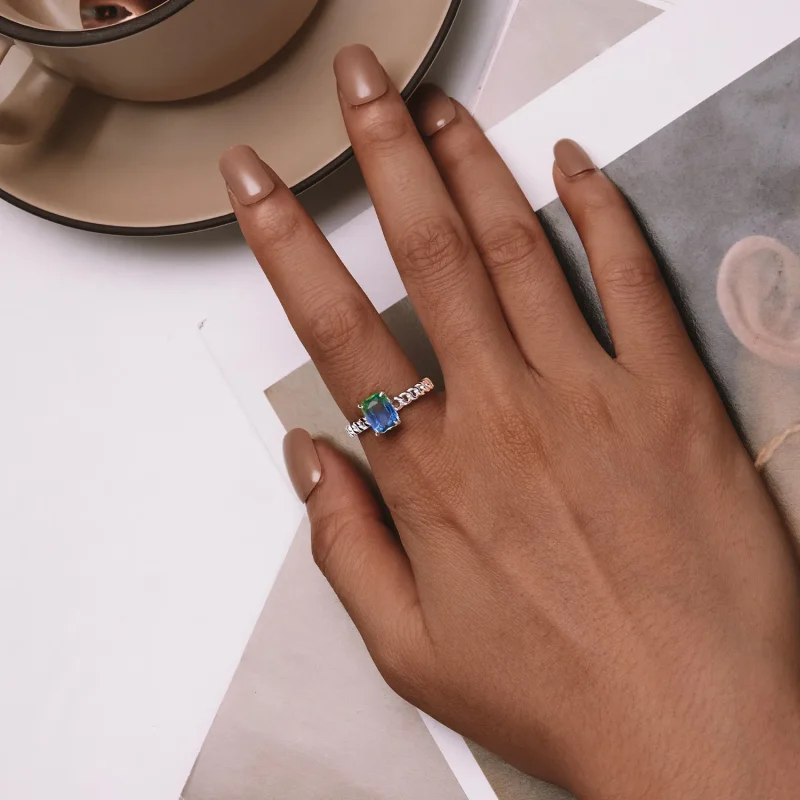 (zdjęcie do) Pandora Styl Łańcuchowy Otwarty Pierścień - BSR476-E - Wyświetl 4