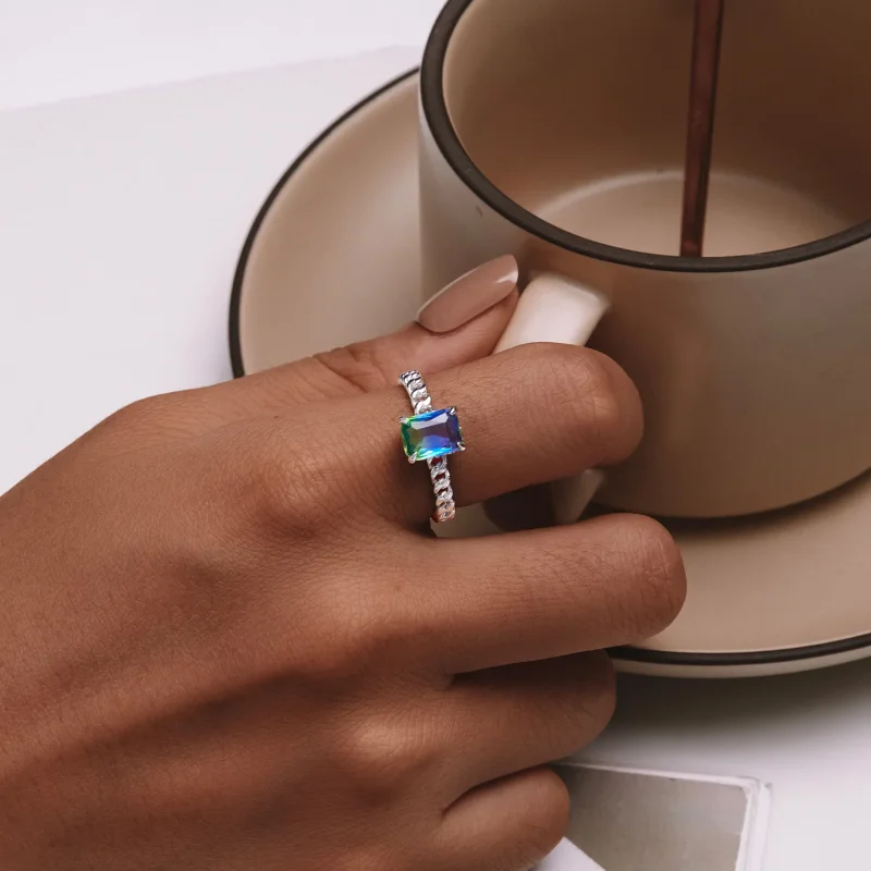 (zdjęcie do) Pandora Styl Łańcuchowy Otwarty Pierścień - BSR476-E - Wyświetl 5