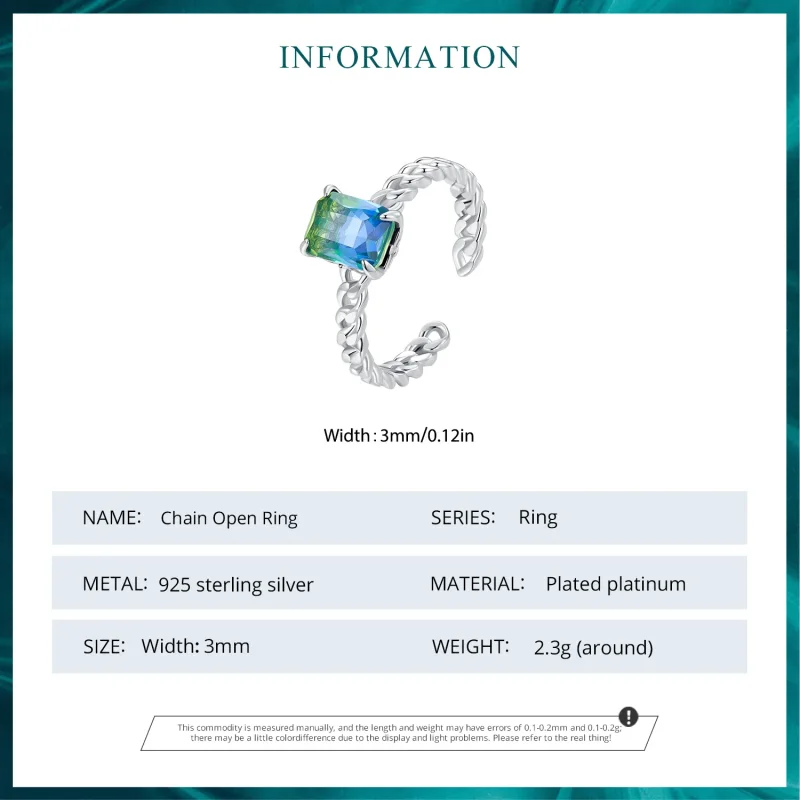 (zdjęcie do) Pandora Styl Łańcuchowy Otwarty Pierścień - BSR476-E - Wyświetl 6