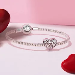 Pandora Styl Amulet Serca na Święto Dziękczynienia - BSC923