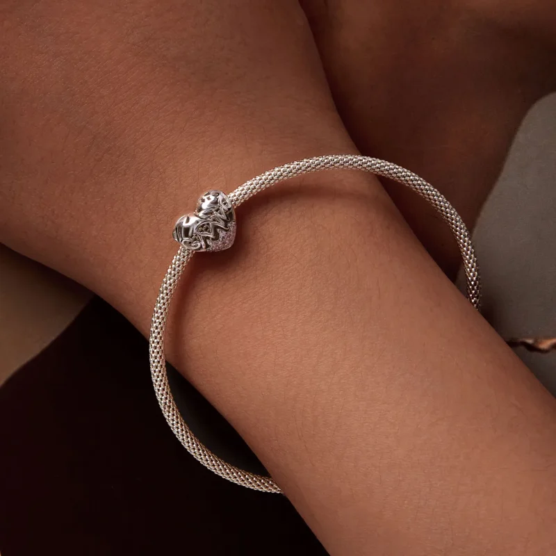 (zdjęcie do) Pandora Styl Amulet Serca na Święto Dziękczynienia - BSC923 - Wyświetl 7