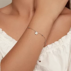 Pandora Styl Bransoletka na Łańcuszku z Czterolistną Koniczynką - BSB139