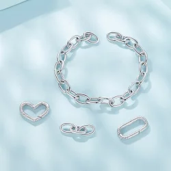 Pandora Styl Bransoletka na łańcuszku z serduszkiem - SCB258