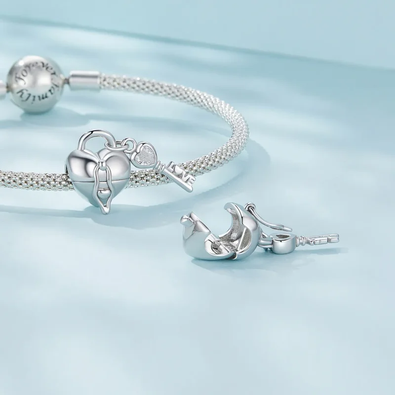 (zdjęcie do) Pandora Styl Charms Serca z Zamkiem i Kluczem - SCC2580 - Wyświetl 4