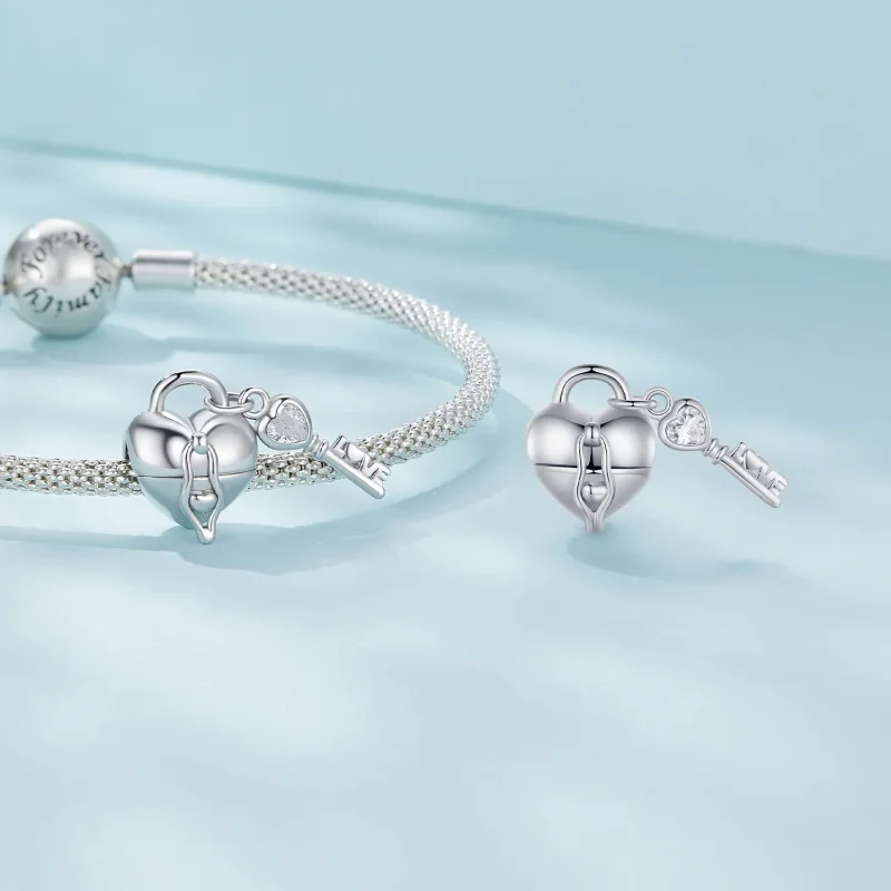 (zdjęcie do) Pandora Styl Charms Serca z Zamkiem i Kluczem - SCC2580 - Wyświetl 6
