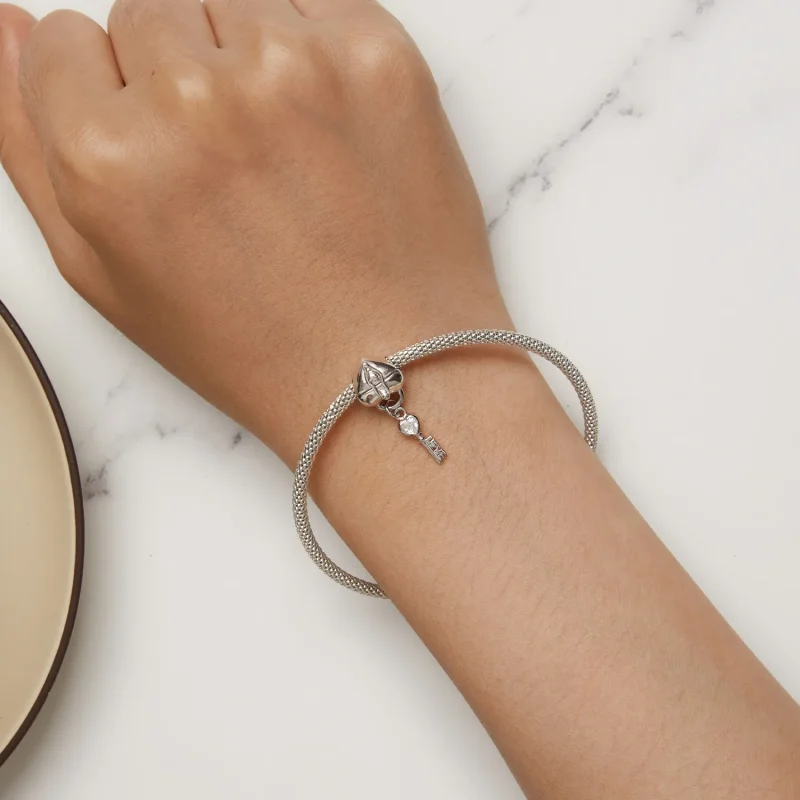 (zdjęcie do) Pandora Styl Charms Serca z Zamkiem i Kluczem - SCC2580 - Wyświetl 7