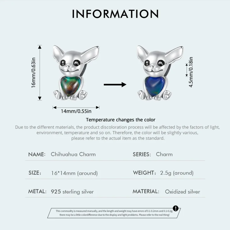 (zdjęcie do) Pandora Styl Chihuahua Charm - SCC2601 - Wyświetl 4