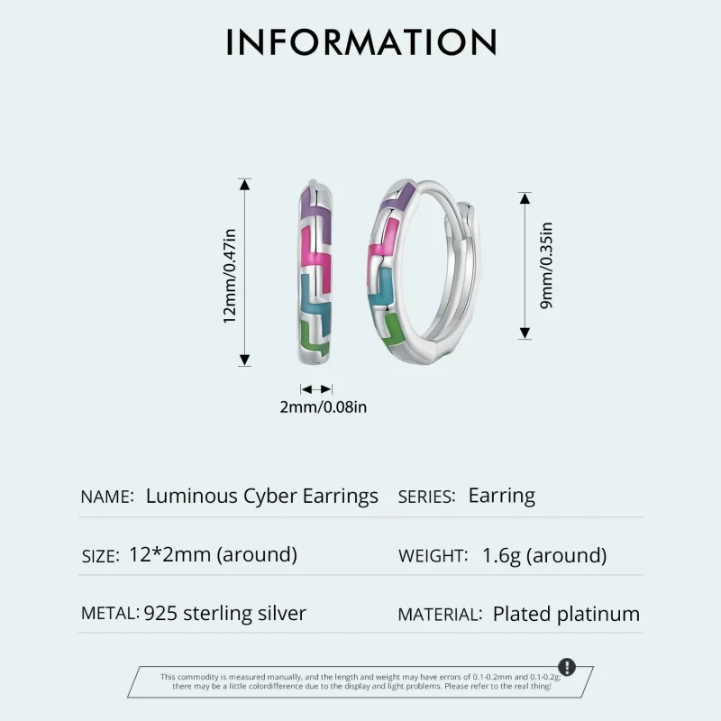 (zdjęcie do) Pandora Styl Cyber Luminous Kolczyki - SCE1645 - Wyświetl 5