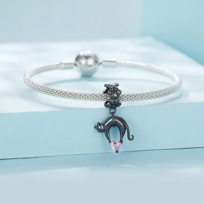 (zdjęcie do) Pandora Styl Czarny Kot Wisior - SCC2519 - Wyświetl 3