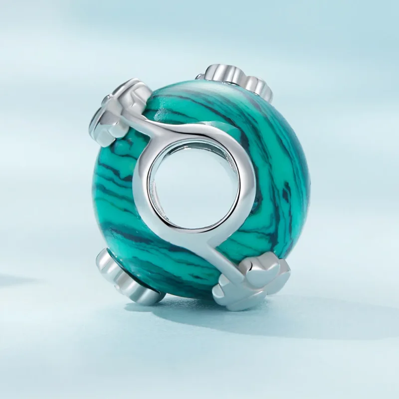 (zdjęcie do) Pandora Styl Czterolistna Koniczyna Malachit Charm - SCC2489 - Wyświetl 3