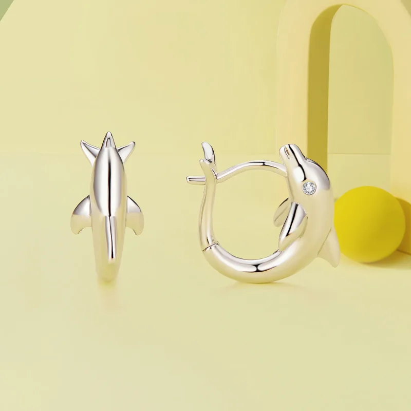 (zdjęcie do) Pandora Styl Delfin Kolczyki Wisiorki - BSE881 - Wyświetl 2