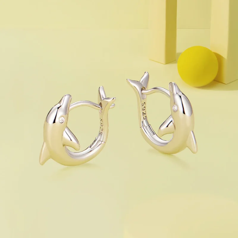 (zdjęcie do) Pandora Styl Delfin Kolczyki Wisiorki - BSE881 - Wyświetl 3
