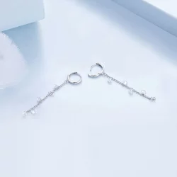 Pandora Styl Inteligentne Kolczyki z Kwieciastym Frędzlem - BSE898