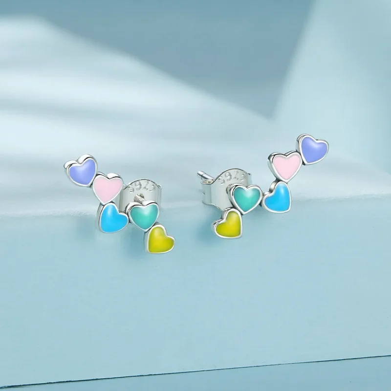 (zdjęcie do) Pandora Styl Kolczyki Love Colorful Studs - SCE1638 - Wyświetl 2