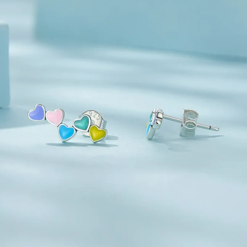 (zdjęcie do) Pandora Styl Kolczyki Love Colorful Studs - SCE1638 - Wyświetl 4