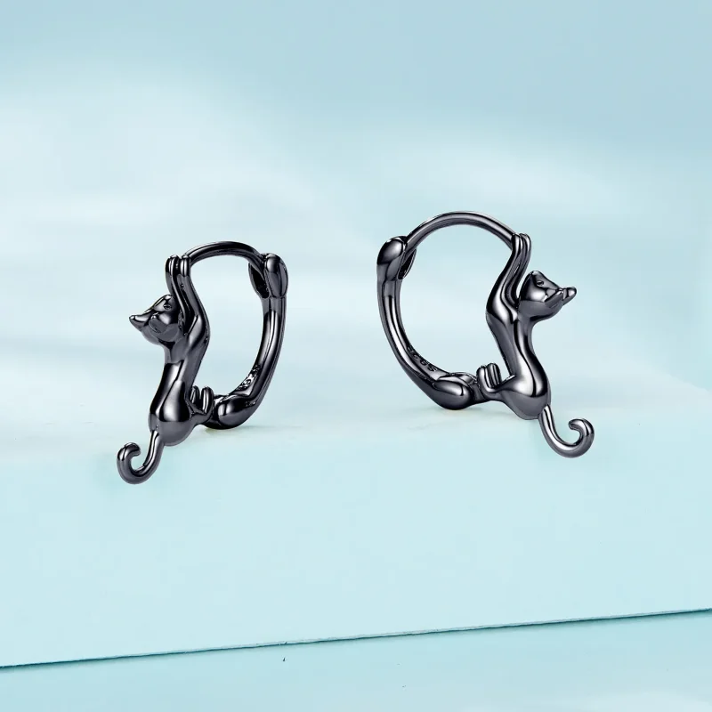 (zdjęcie do) Pandora styl Kolczyki w kształcie kociego ucha - SCE1488-LD - Wyświetl 2