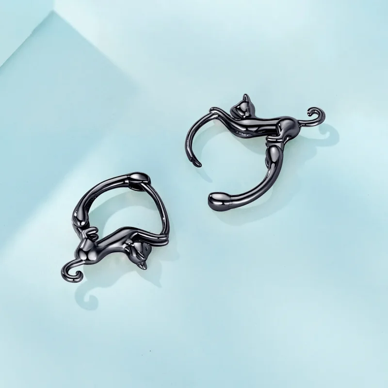 (zdjęcie do) Pandora styl Kolczyki w kształcie kociego ucha - SCE1488-LD - Wyświetl 3