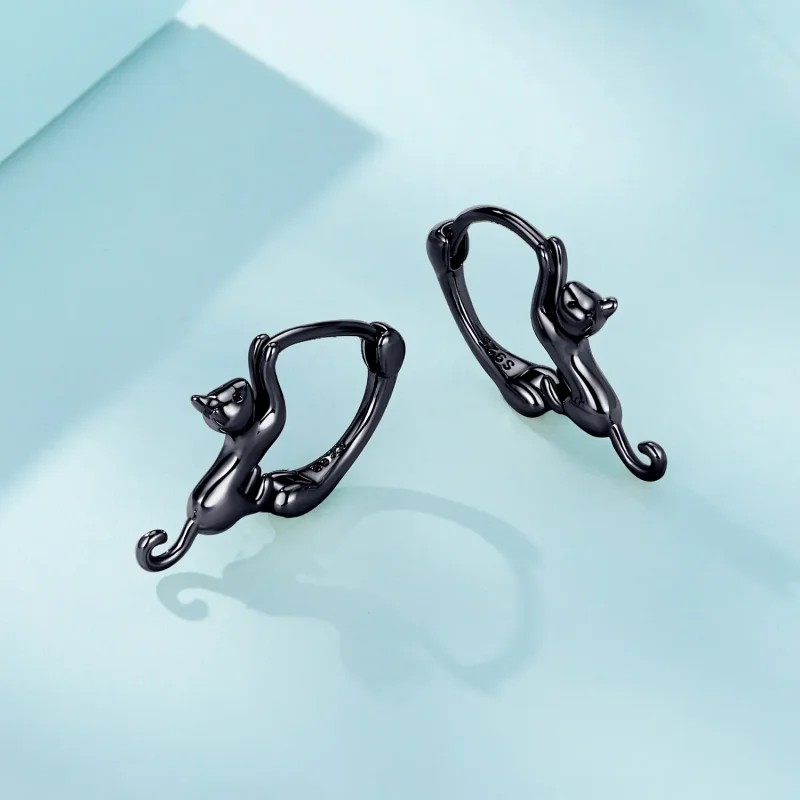 (zdjęcie do) Pandora styl Kolczyki w kształcie kociego ucha - SCE1488-LD - Wyświetl 4