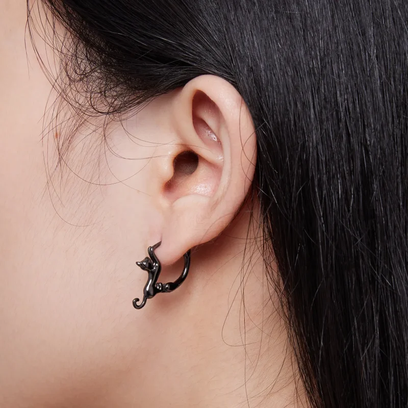 (zdjęcie do) Pandora styl Kolczyki w kształcie kociego ucha - SCE1488-LD - Wyświetl 7